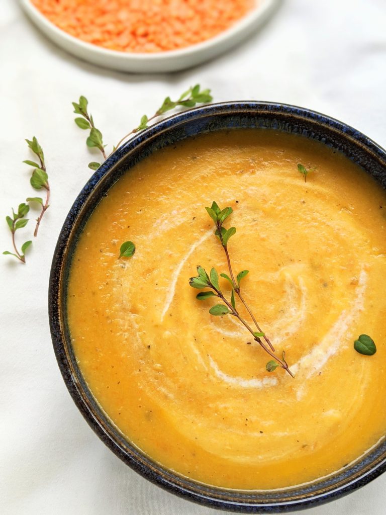 french carrot lentil soup vegan gluten free detox soup recipe