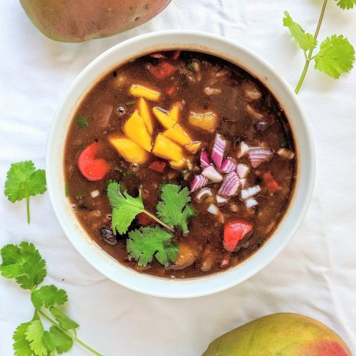 mango black bean chili vegan gluten free healthy soup meal prep