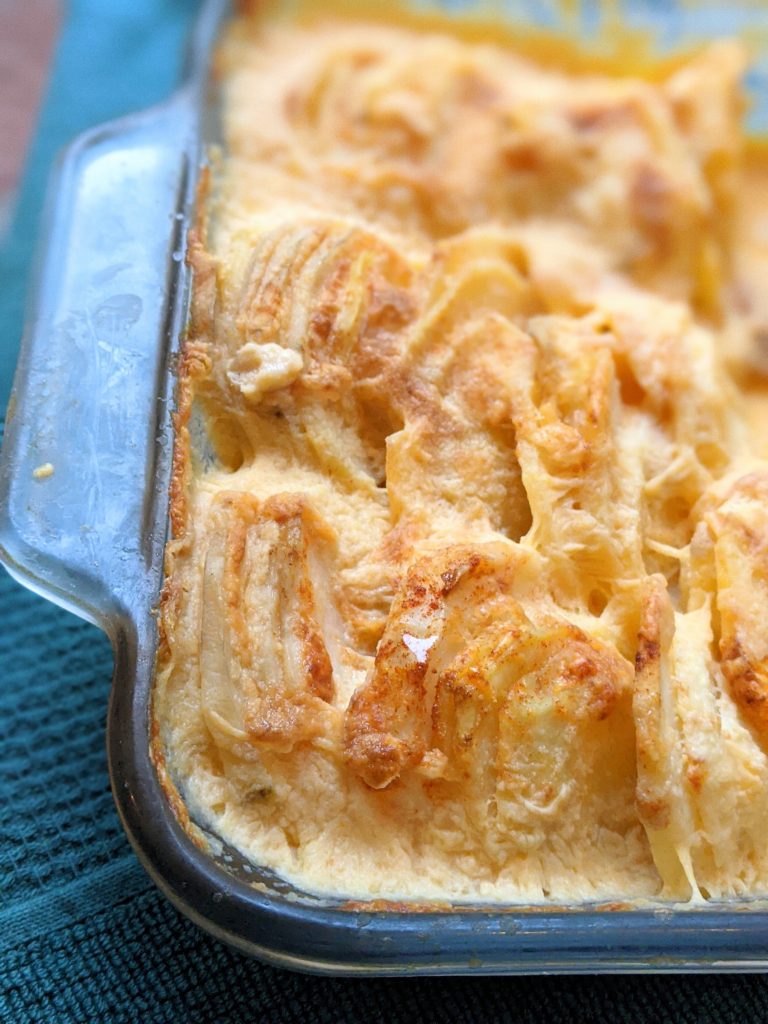 DA’s Baked Au Gratin Potatoes (Vegetarian, Family Recipe)