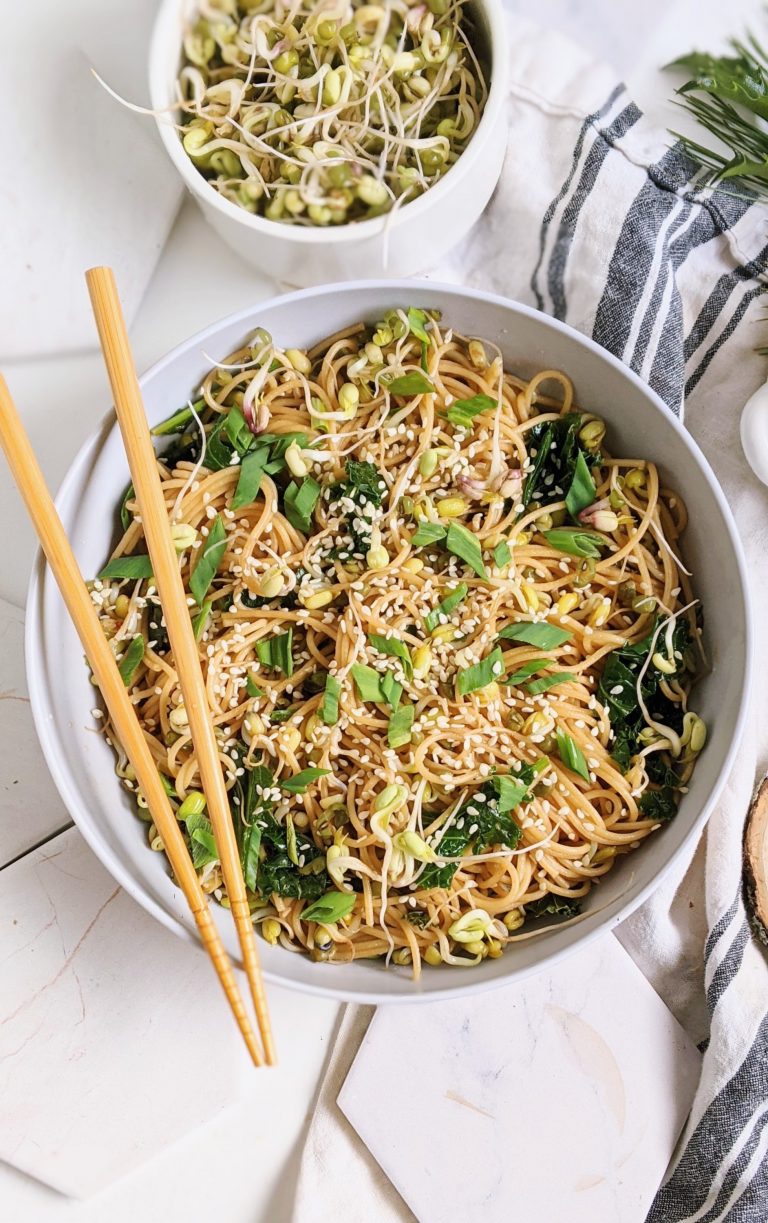healthy easy vegan garlic noodles with seasme seeds and oil chili oil sriracha noodles easy lunches at home pasta for lunch recipes vegan pantry noodles recipe
