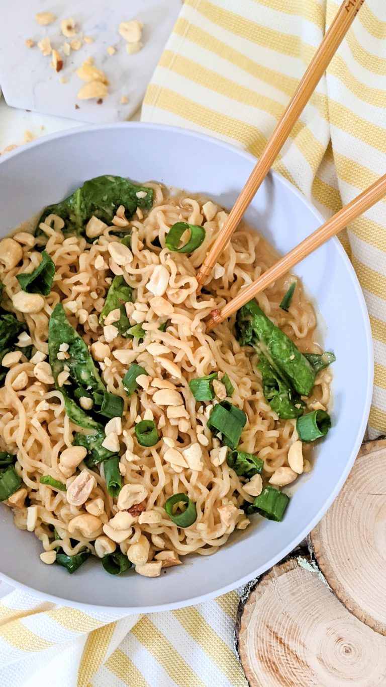 peanut butter ramen noodles recipe vegan gluten free ramen hacks add vegetables to ramen noodles turn ramen noodles into healthy dinner high protein ramen
