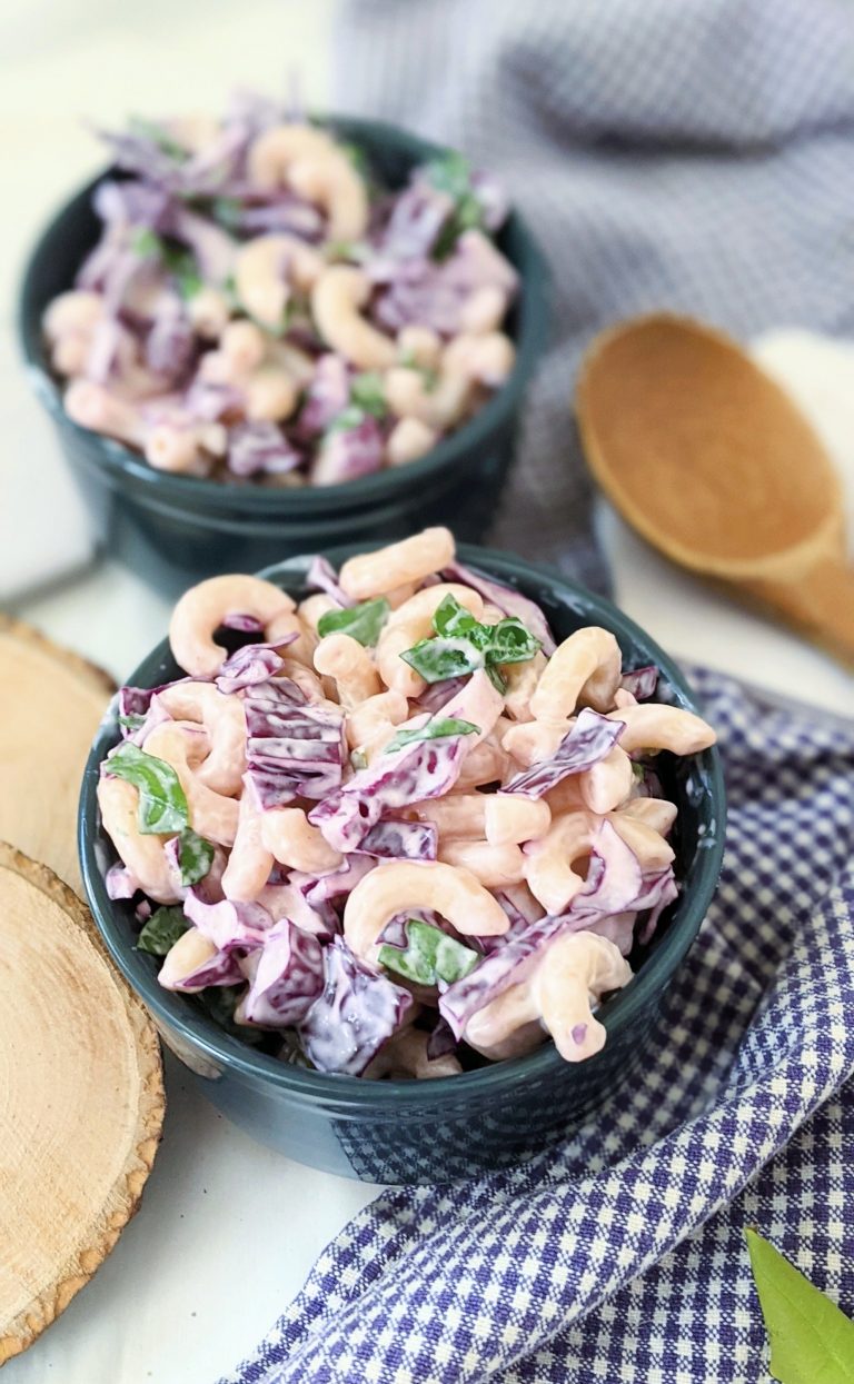 cabbage macaroni salad recipe vegan gluten free dairy free macaroni salad no mayo recipe ranch mac salad summer side dish vegan