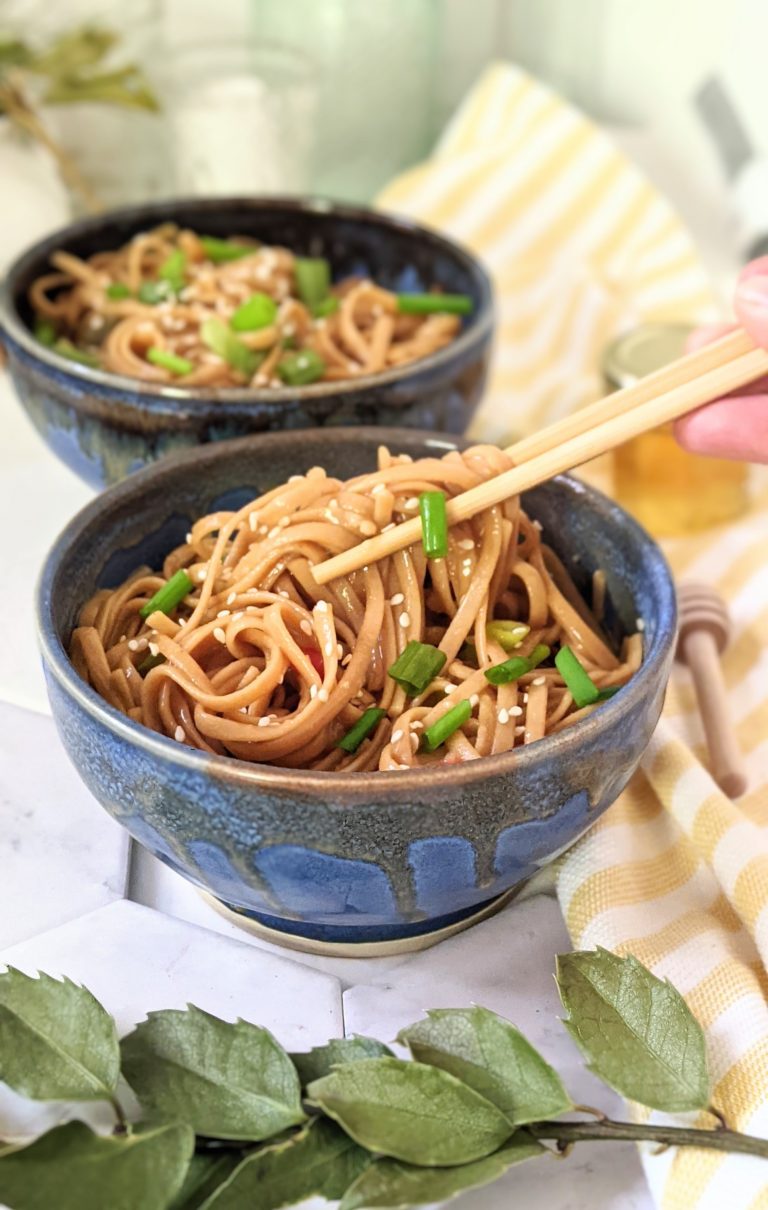 instant pot honey garlic noodles recipe pressure cooker vegan gluten free vegetarian plant based 15 minute recipes for dinner