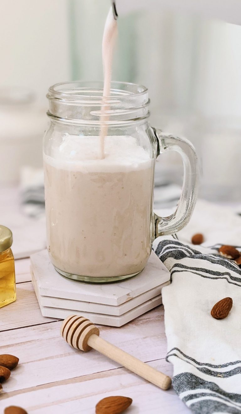 honey almond milk recipe naturally sweetened honey almond milk for cold brew flat white or tea lattes with vegan alternative to honey by using agave syrup