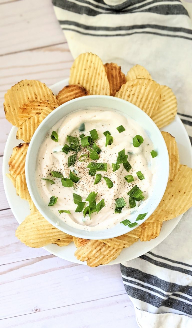 vegan sour cream and onion dip recipe dairy free plant based high protein silken tofu recipes party dip for vegans no sour cream
