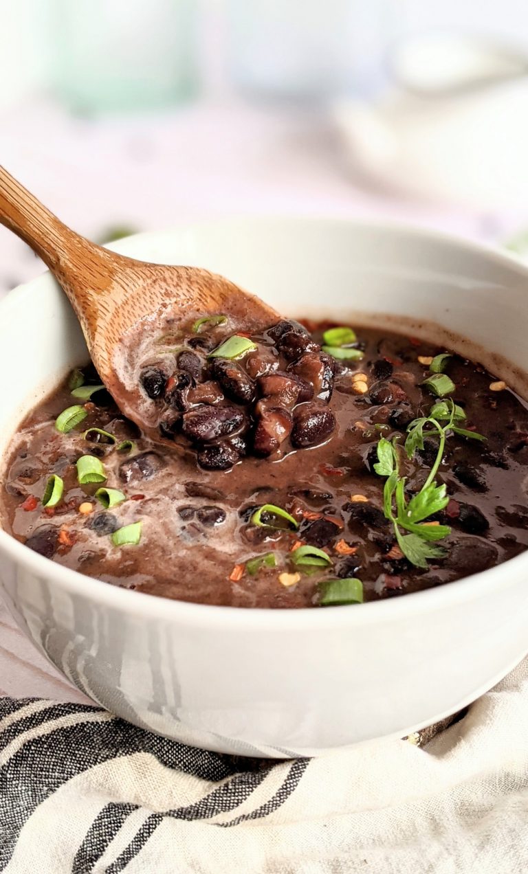 coconut bean soup recipe vegan plant based creamy black beans in coconut milk with bell peppers onions garlic and chili powder cumin and smoked paprika