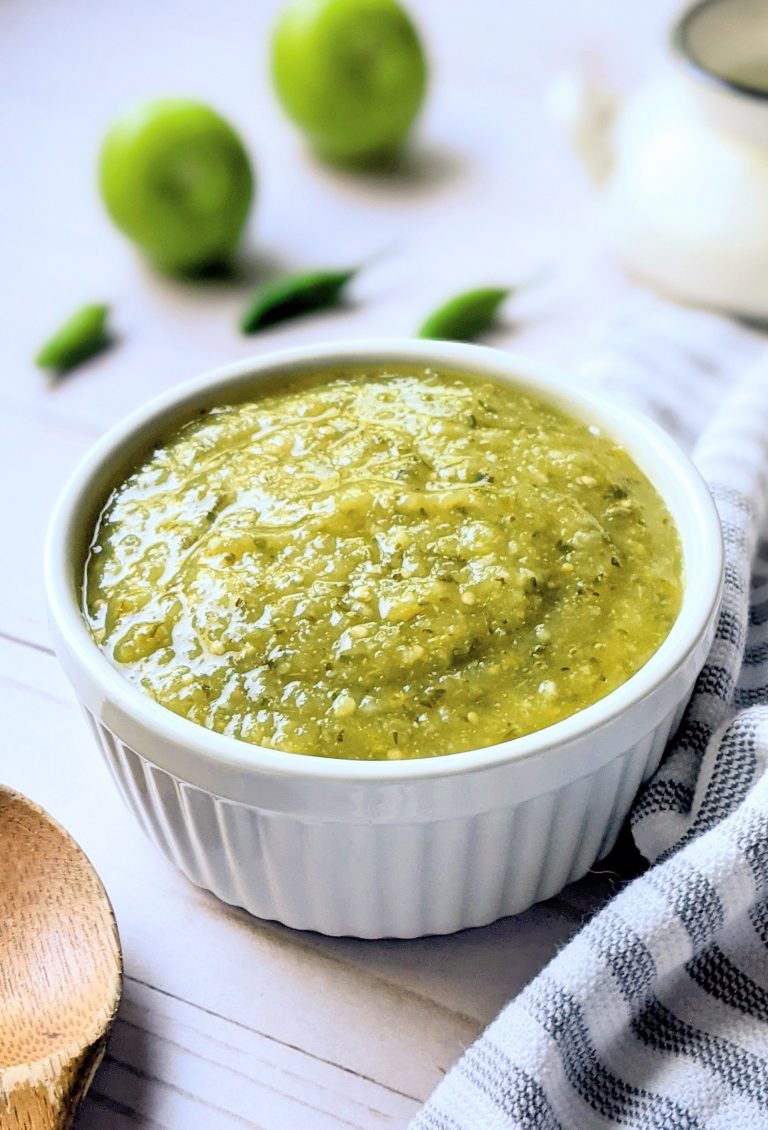 tomatillo salsa verde recipe gluten free vegan salsa blender green salsa recipe with tomatillos chiles jalapenos cilantro and garlic