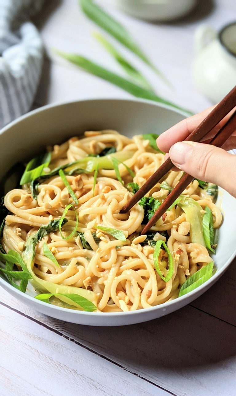 peanut udon noodles recipe peanut butter udon noodle bowl udon noodles in peanut sauce healthy 15 minute udon noodle peanut stir fry dinner creamy udon noodles in peanut butter sauce recipe vegetarian and vegan