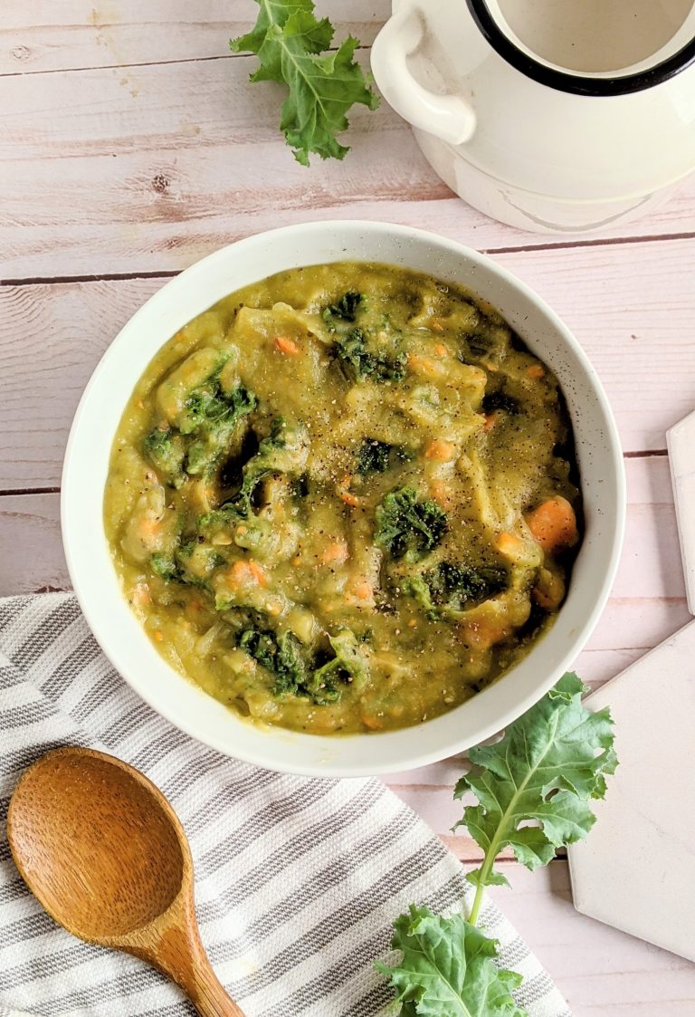 kale split pea soup recipe vegetarian vegan cheap filling soups hearty fall meals without meat gluten free