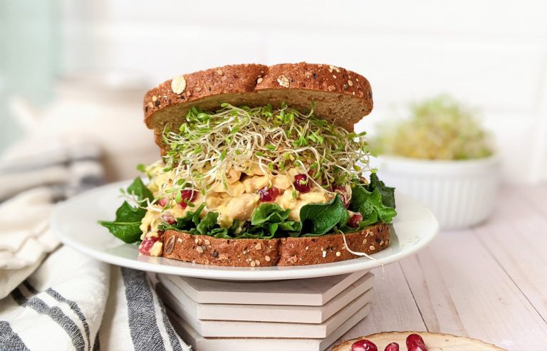 pomegranate chickpea salad vegan chicken salad recipes healthy sweet chickpea salad with garbanzo beans and fruit