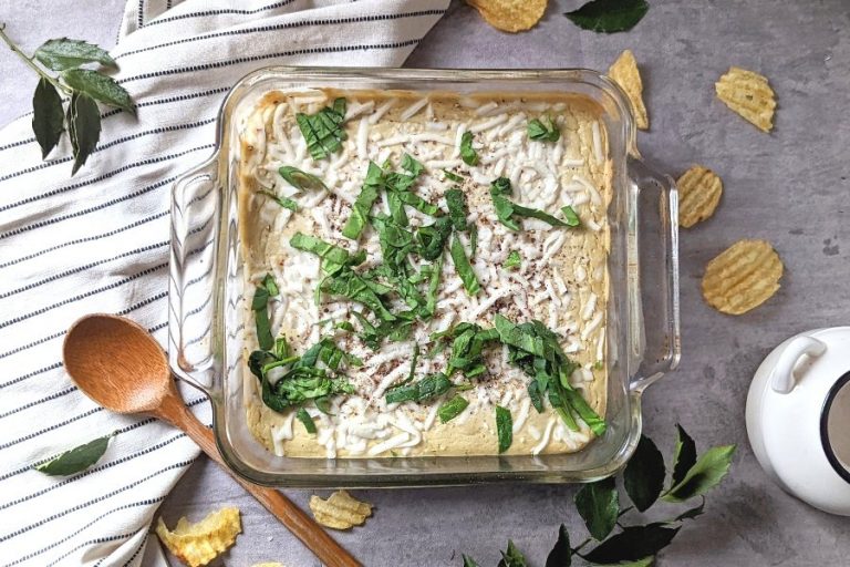 healthy artichoke dip vegan gluten free spinach artichoke dip with cashews no dairy no milk no cream cheese and no parmesan.