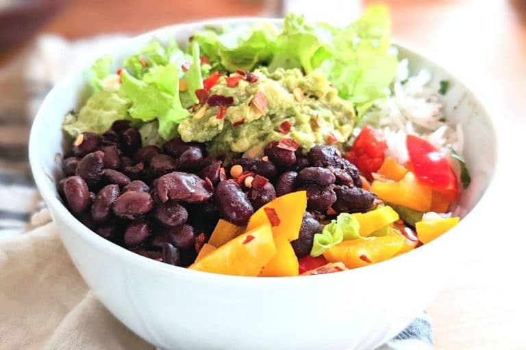 vegan taco bowls with cilantro lime rice avocado guacamole and chipotle black beans recipe