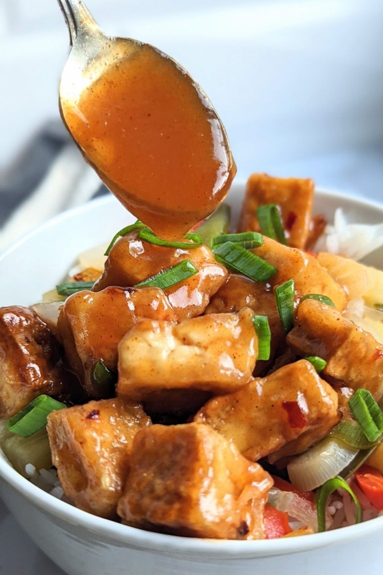 vegan tofu with sweet sour sauce recipe gluten free vegetarian healthy sauce for tofu vegetarian chicken or steamed vegetables.