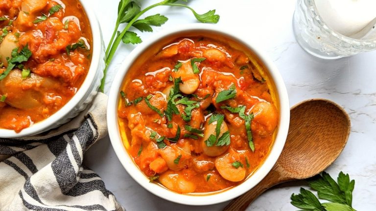 gigandes plaki recipe with lima beans greek baked beans in tomato sauce with parsley vegan and dairy free greek recipes healthy with beans